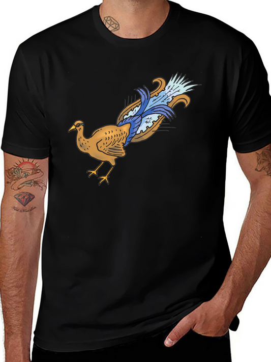 Bird Graphic Black T-Shirt
