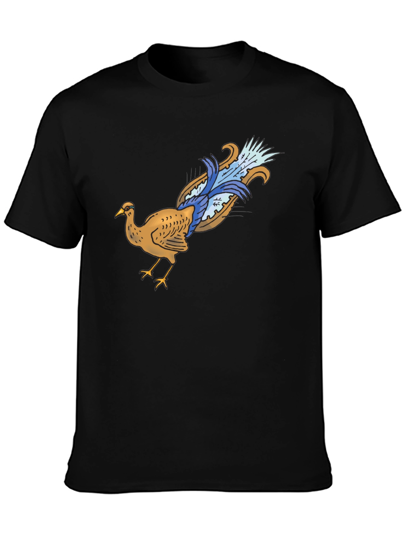 Bird Graphic Black T-Shirt