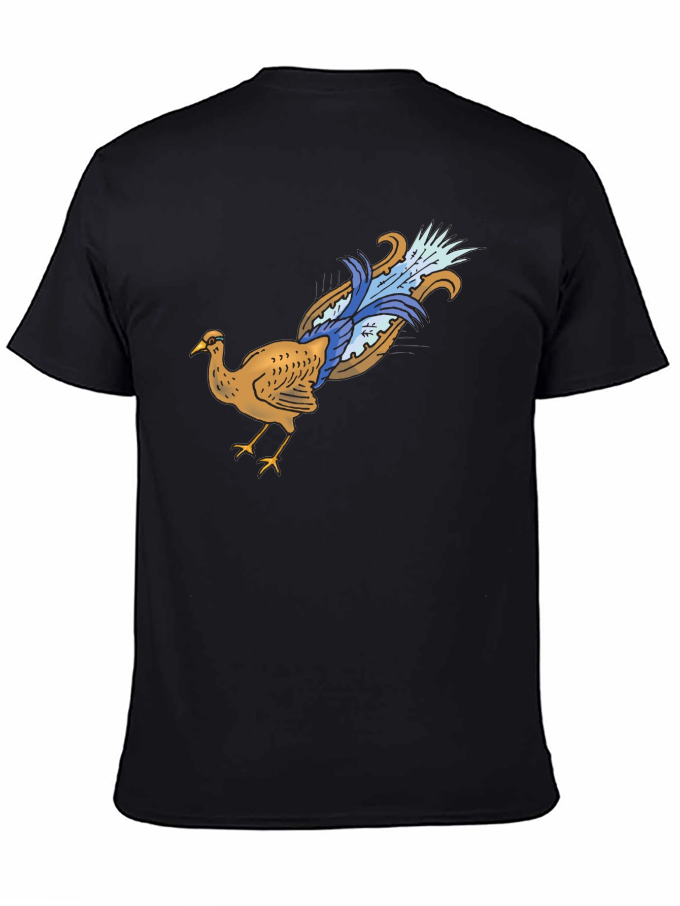 Bird Graphic Black T-Shirt