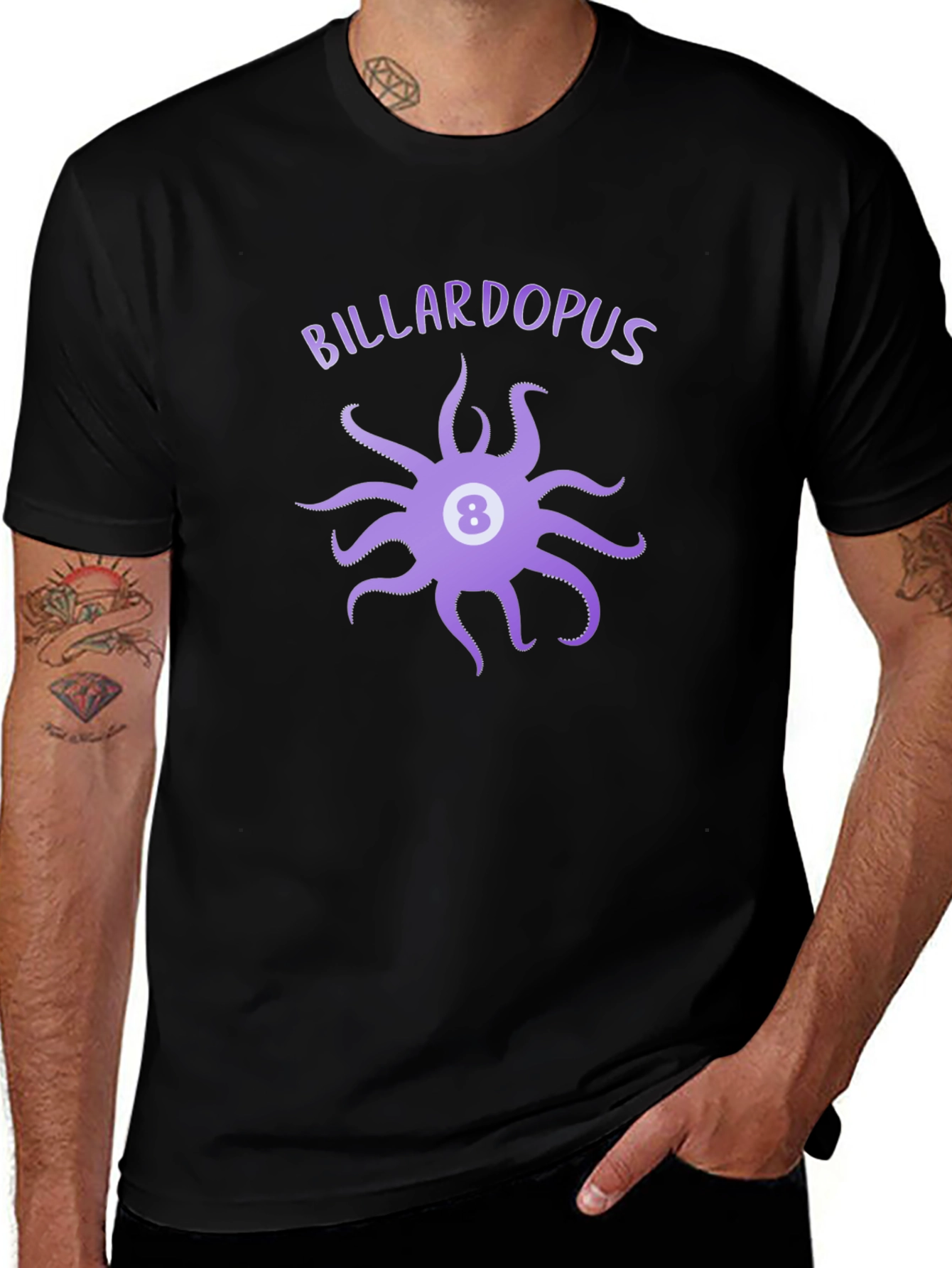 Billardopus Graphic T-Shirt - Octopus 8 Ball