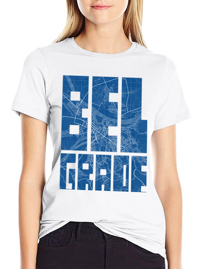 Belgrade Map T-Shirt - Urban Cityscape Design