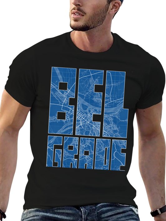 Belgrade Map T-Shirt - Urban Cityscape Design