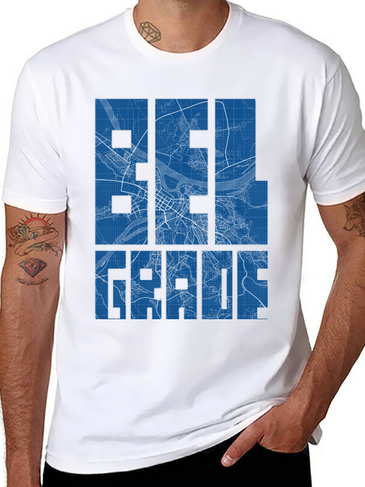 Belgrade Map T-Shirt - Urban Cityscape Design