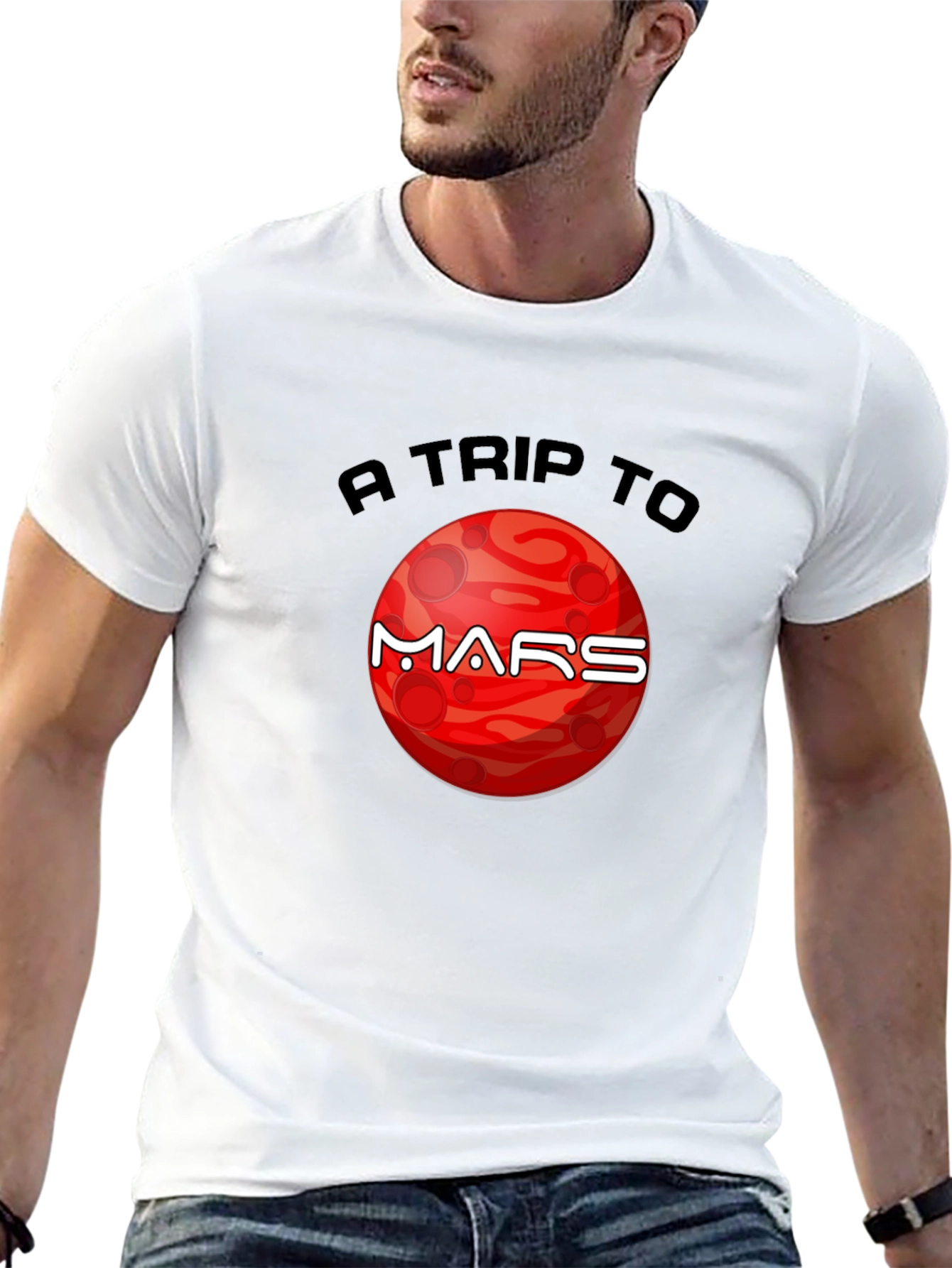 A Trip to Mars Graphic T-Shirt - Black