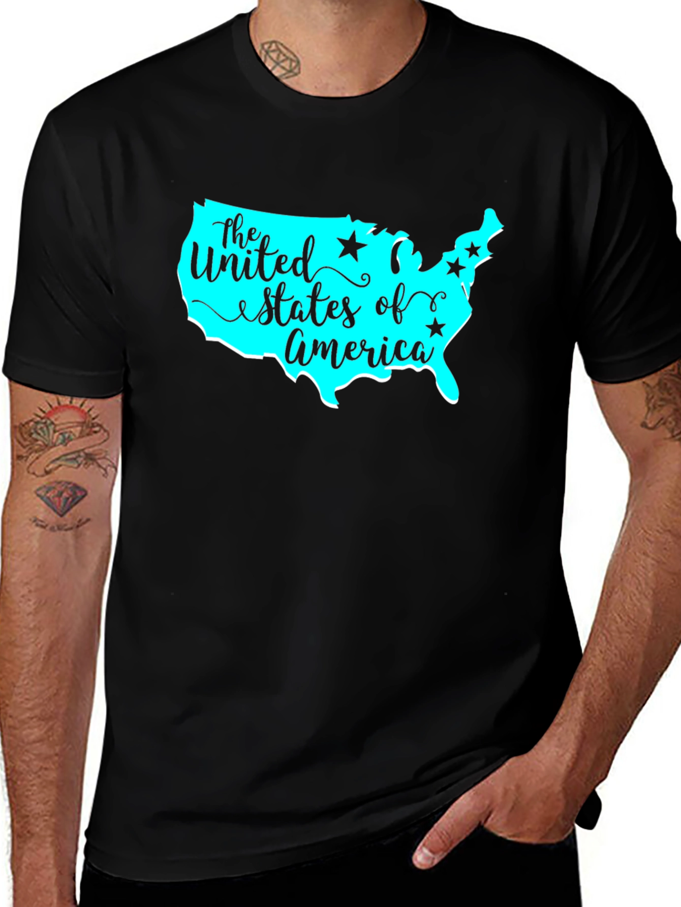 USA Map Graphic T-Shirt