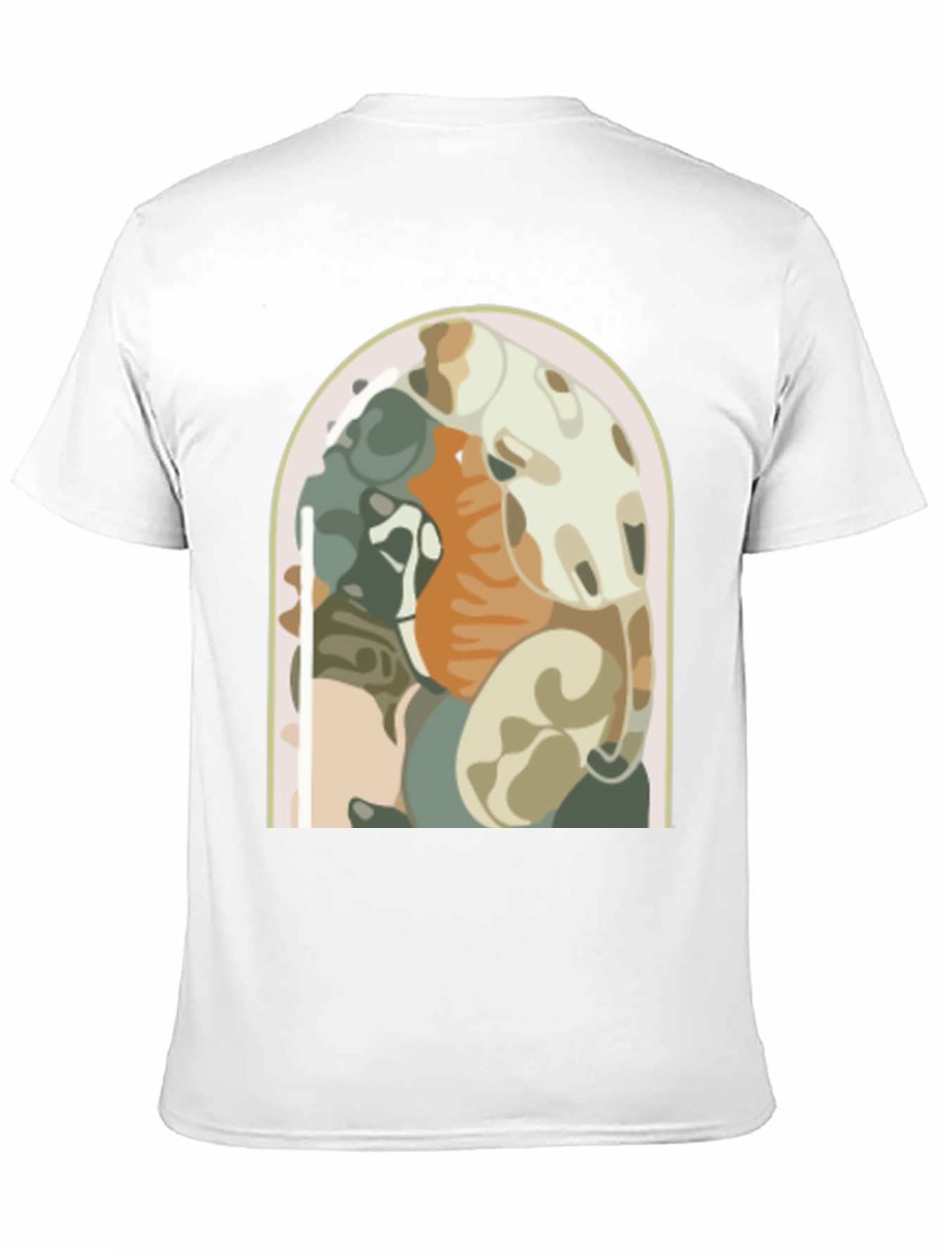 Abstract Art Graphic Tee - Black Cotton Shirt