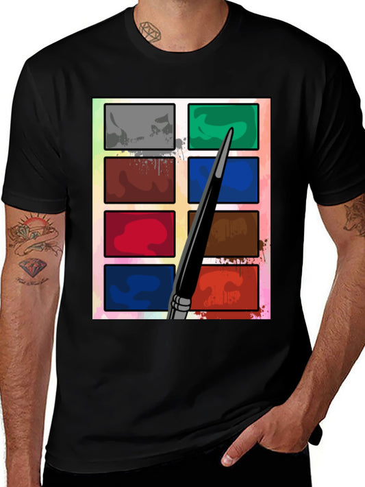 Artistic Watercolor Palette T-Shirt - Creative Expression