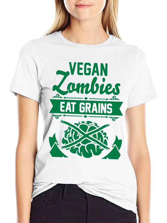 Vegan Zombie Eat Grains Graphic Tee