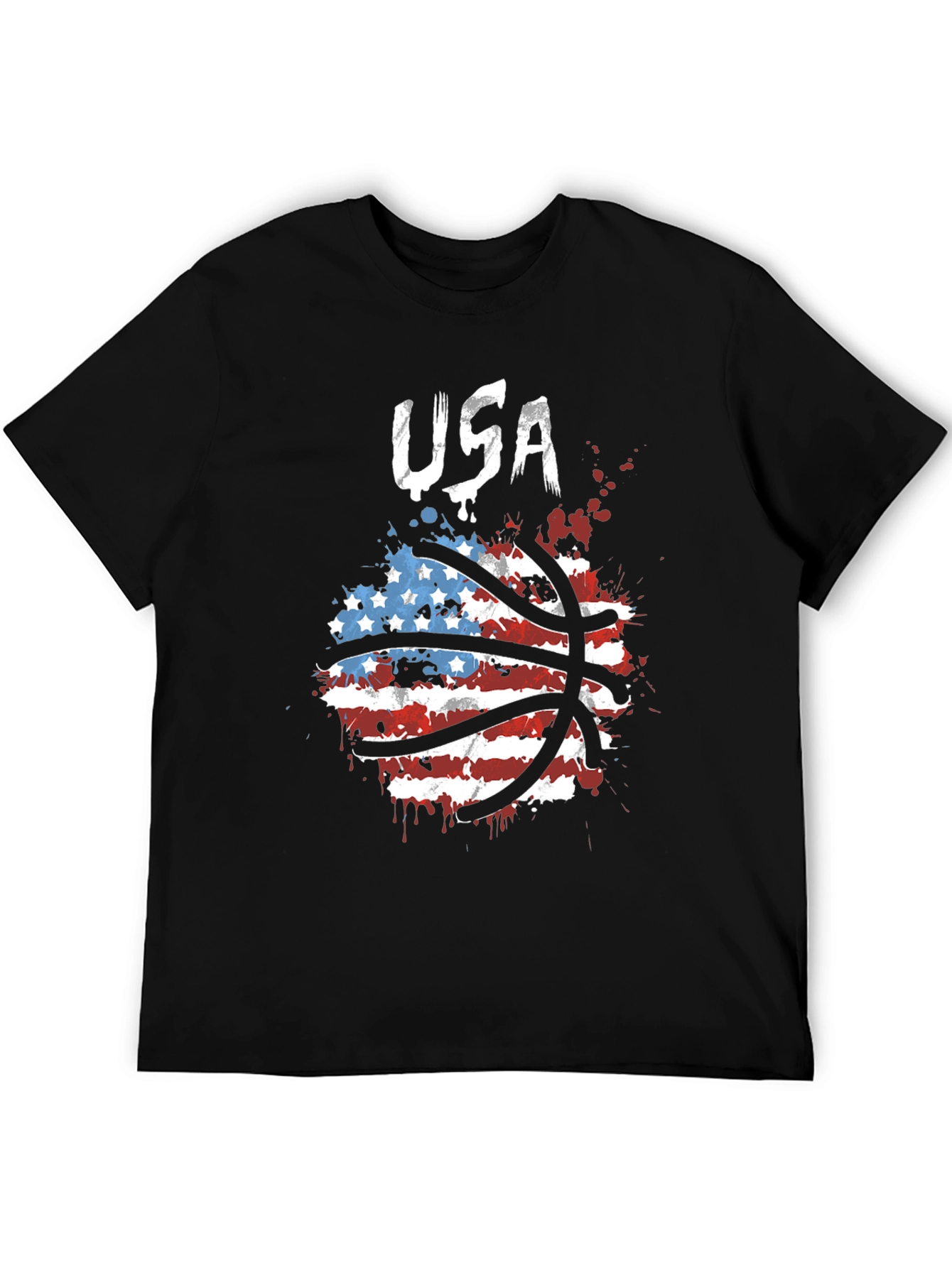 USA Basketball Graphic T-Shirt Patriotic Design