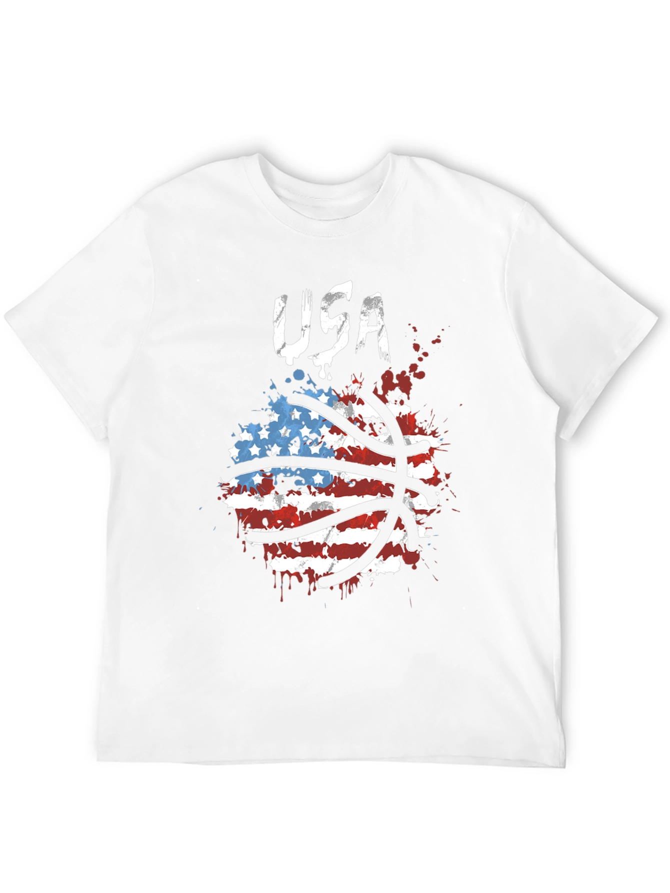 USA Basketball Graphic T-Shirt Patriotic Design
