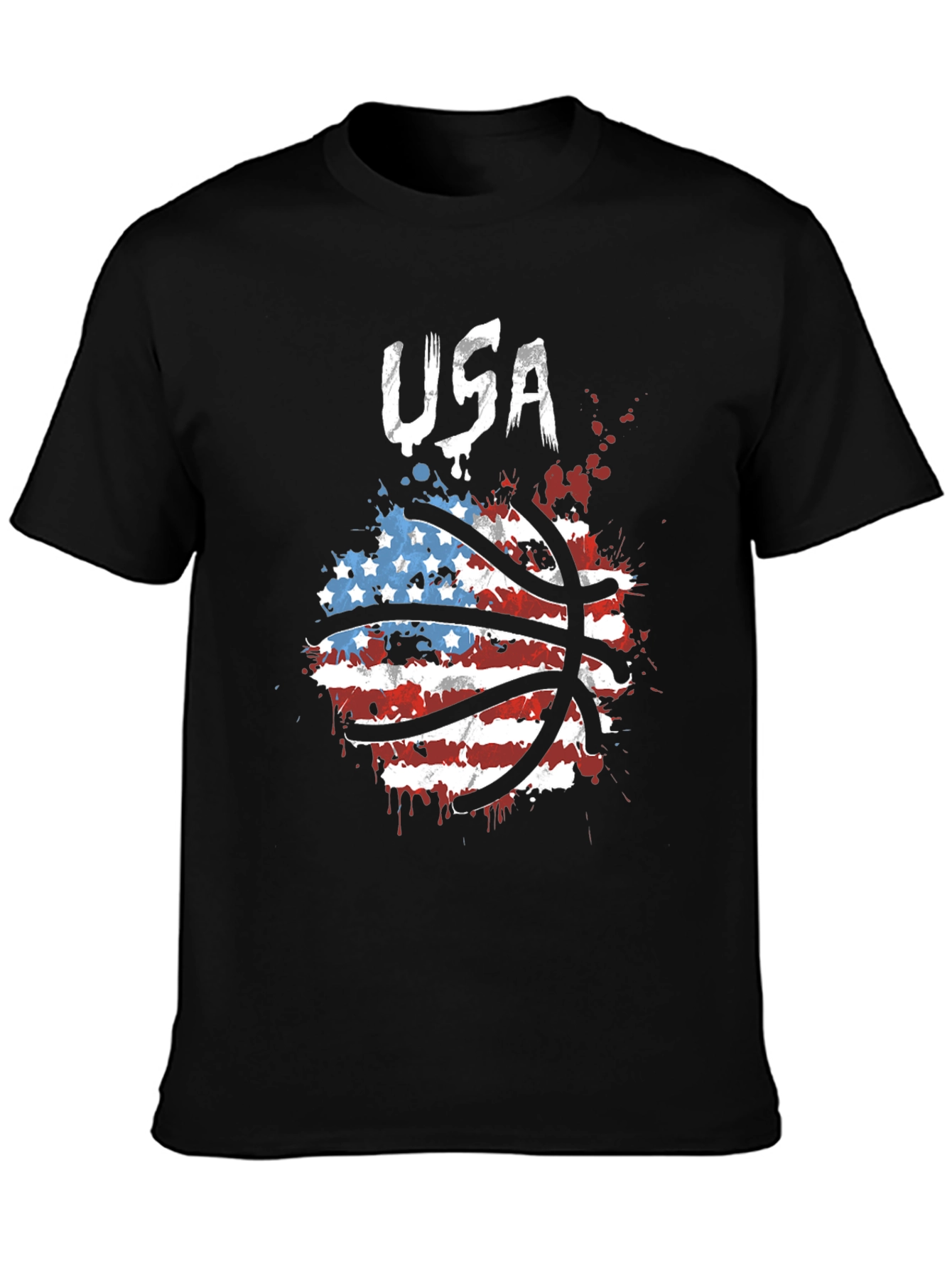 USA Basketball Graphic T-Shirt Patriotic Design