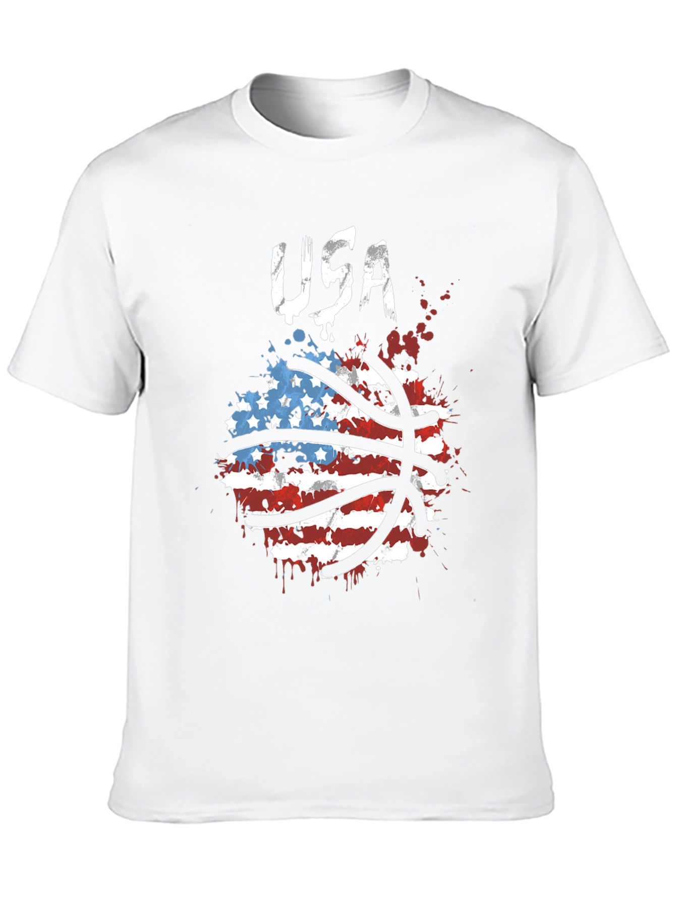 USA Basketball Graphic T-Shirt Patriotic Design