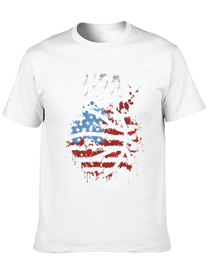 USA Basketball Graphic T-Shirt Patriotic Design