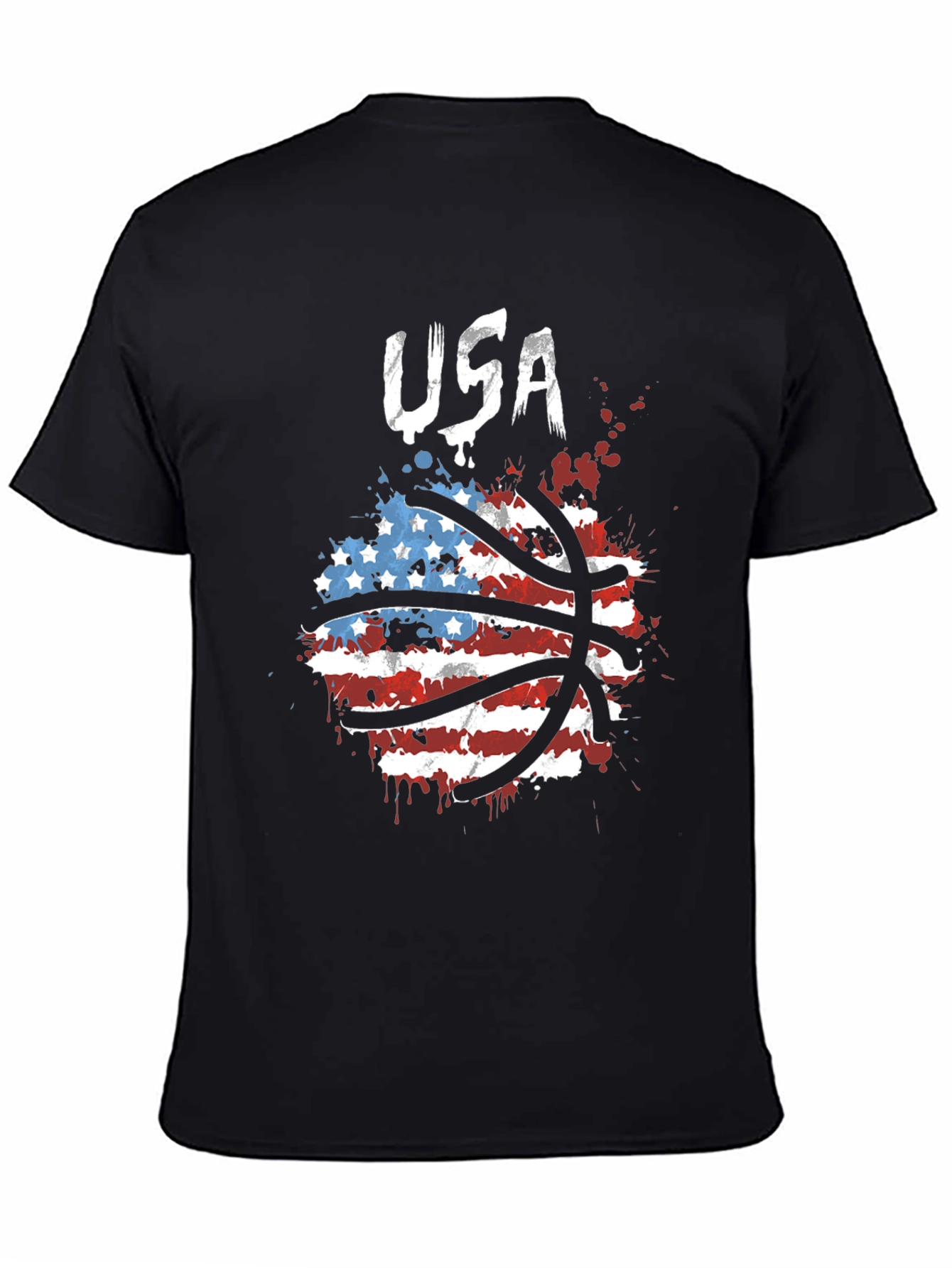 USA Basketball Graphic T-Shirt Patriotic Design
