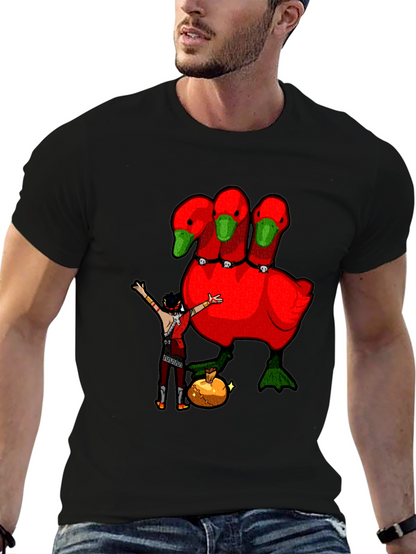 Three-Headed Goose Graphic T-Shirt