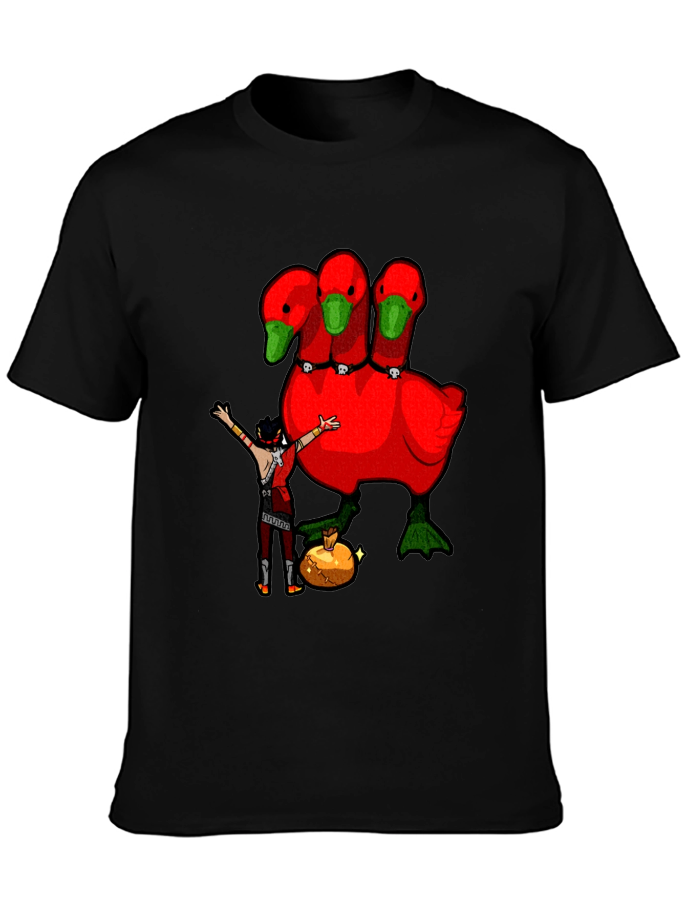 Three-Headed Goose Graphic T-Shirt