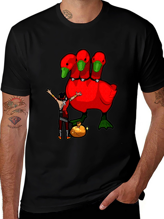 Three-Headed Goose Graphic T-Shirt