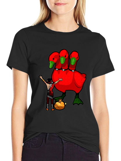 Three-Headed Goose Graphic T-Shirt