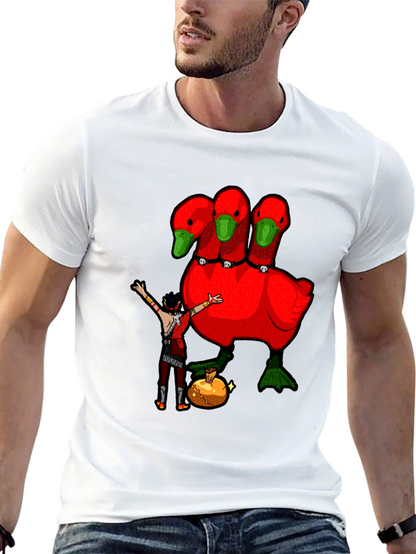 Three-Headed Goose Graphic T-Shirt