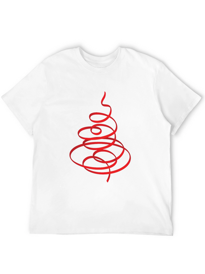 Abstract Christmas Tree Black T-Shirt