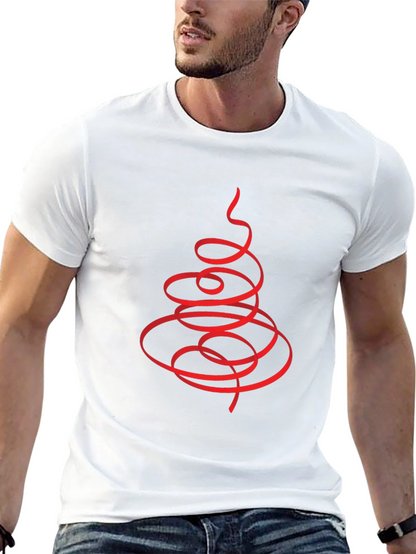 Abstract Christmas Tree Black T-Shirt