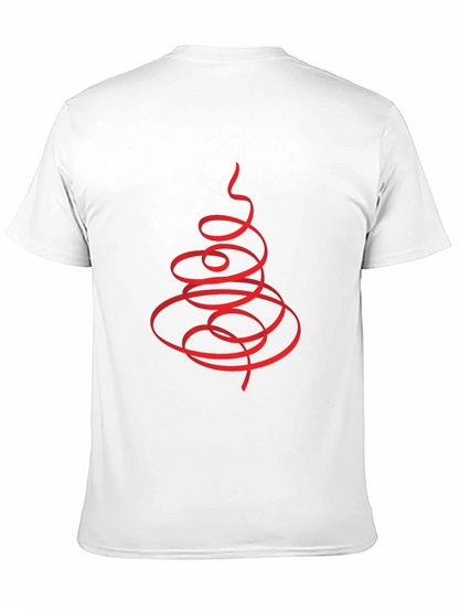 Abstract Christmas Tree Black T-Shirt