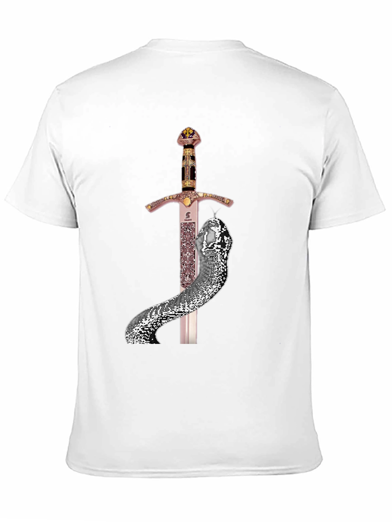 Sword & Serpent Graphic Tee - Unique Design