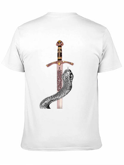 Sword & Serpent Graphic Tee - Unique Design
