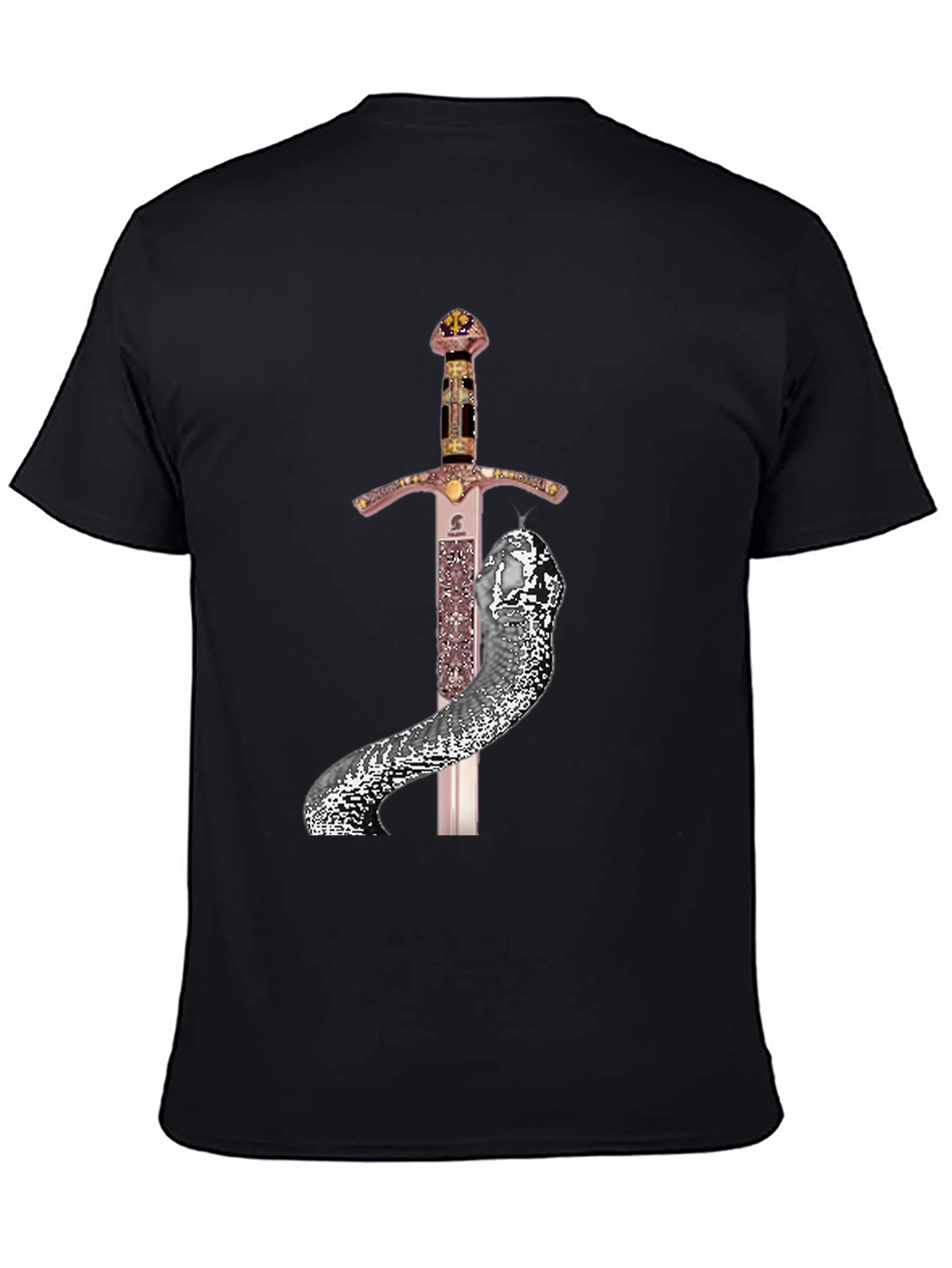 Sword & Serpent Graphic Tee - Unique Design
