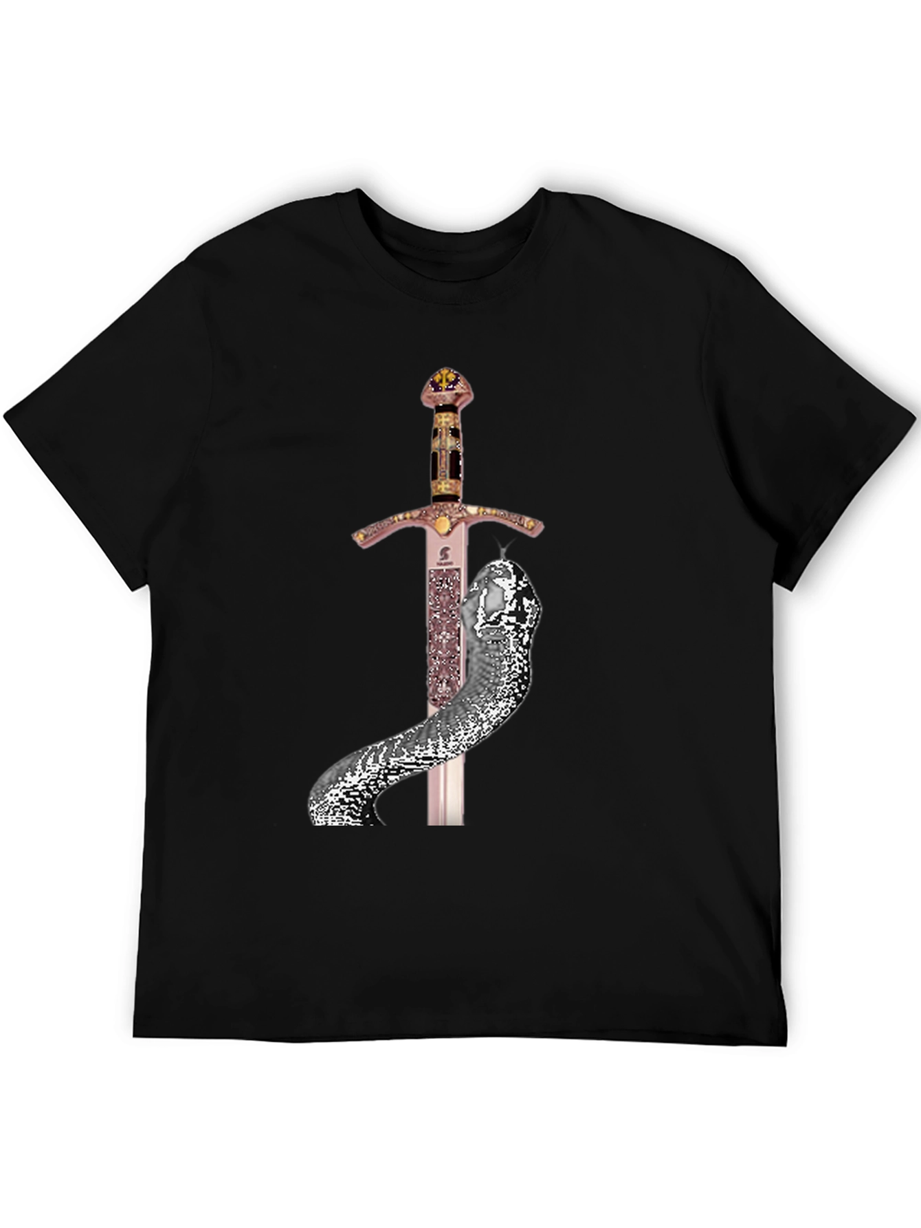 Sword & Serpent Graphic Tee - Unique Design