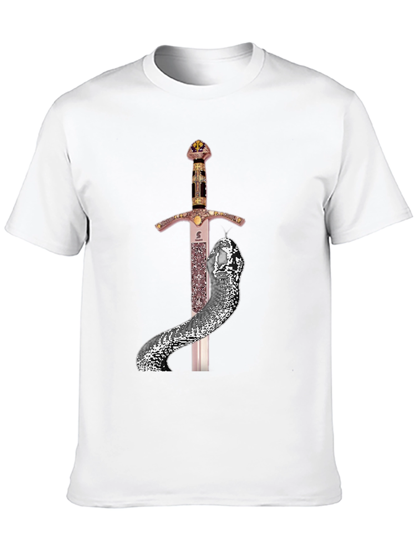 Sword & Serpent Graphic Tee - Unique Design