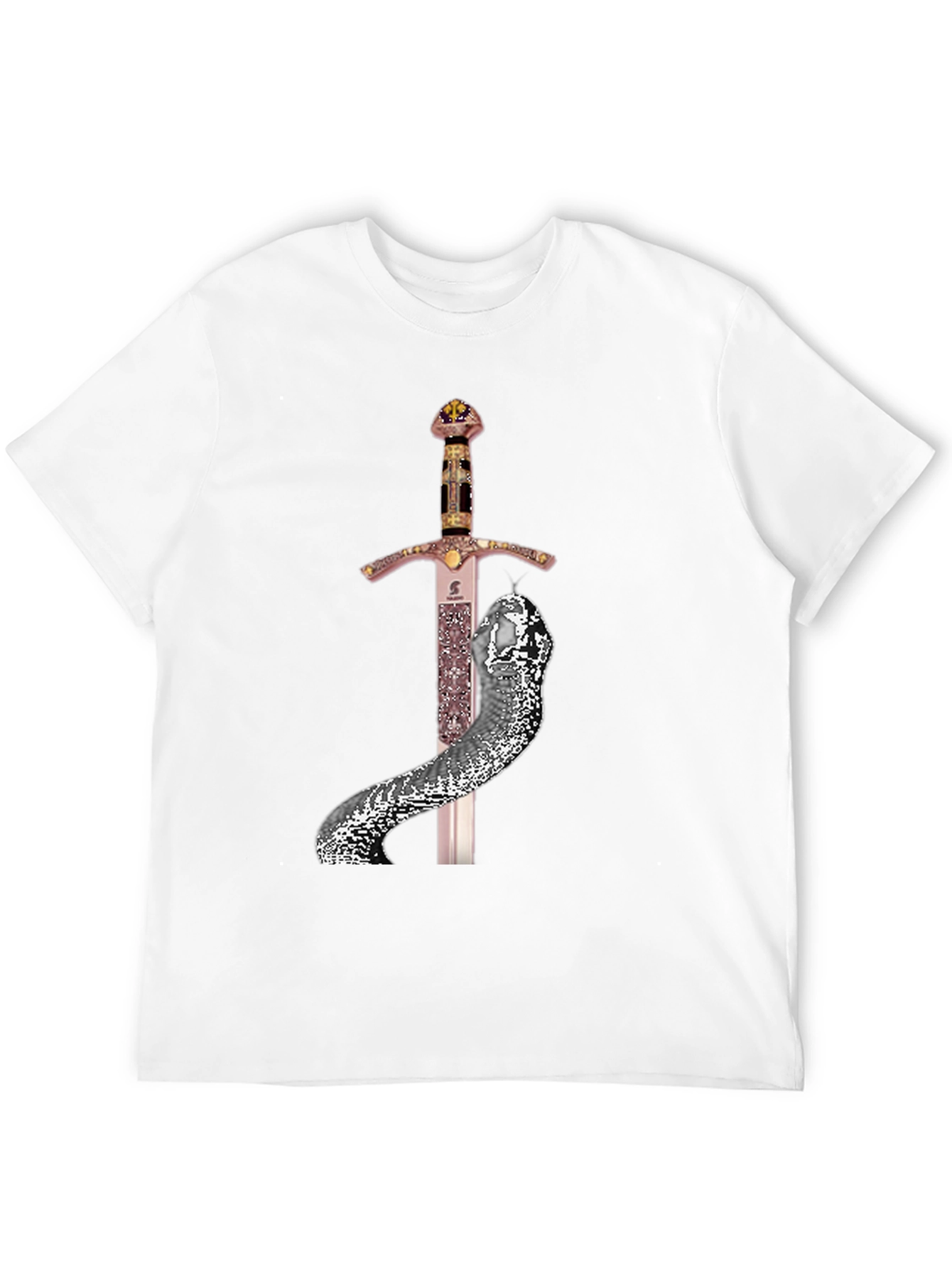 Sword & Serpent Graphic Tee - Unique Design