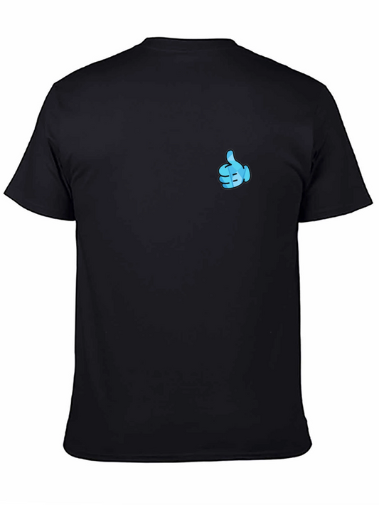 Thumbs Up Graphic Black T-Shirt - Casual Style