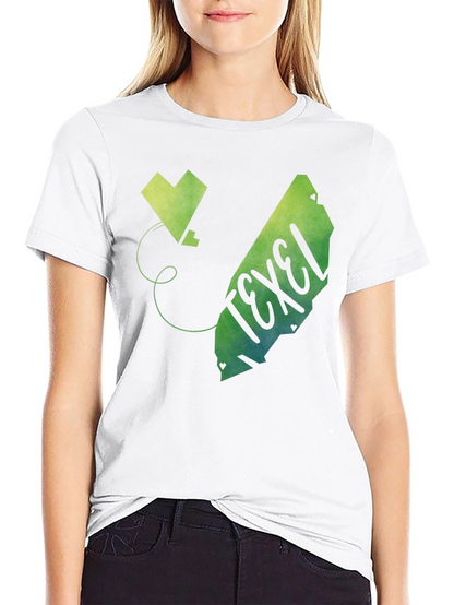 Texel Island Black T-Shirt with Graphic Print