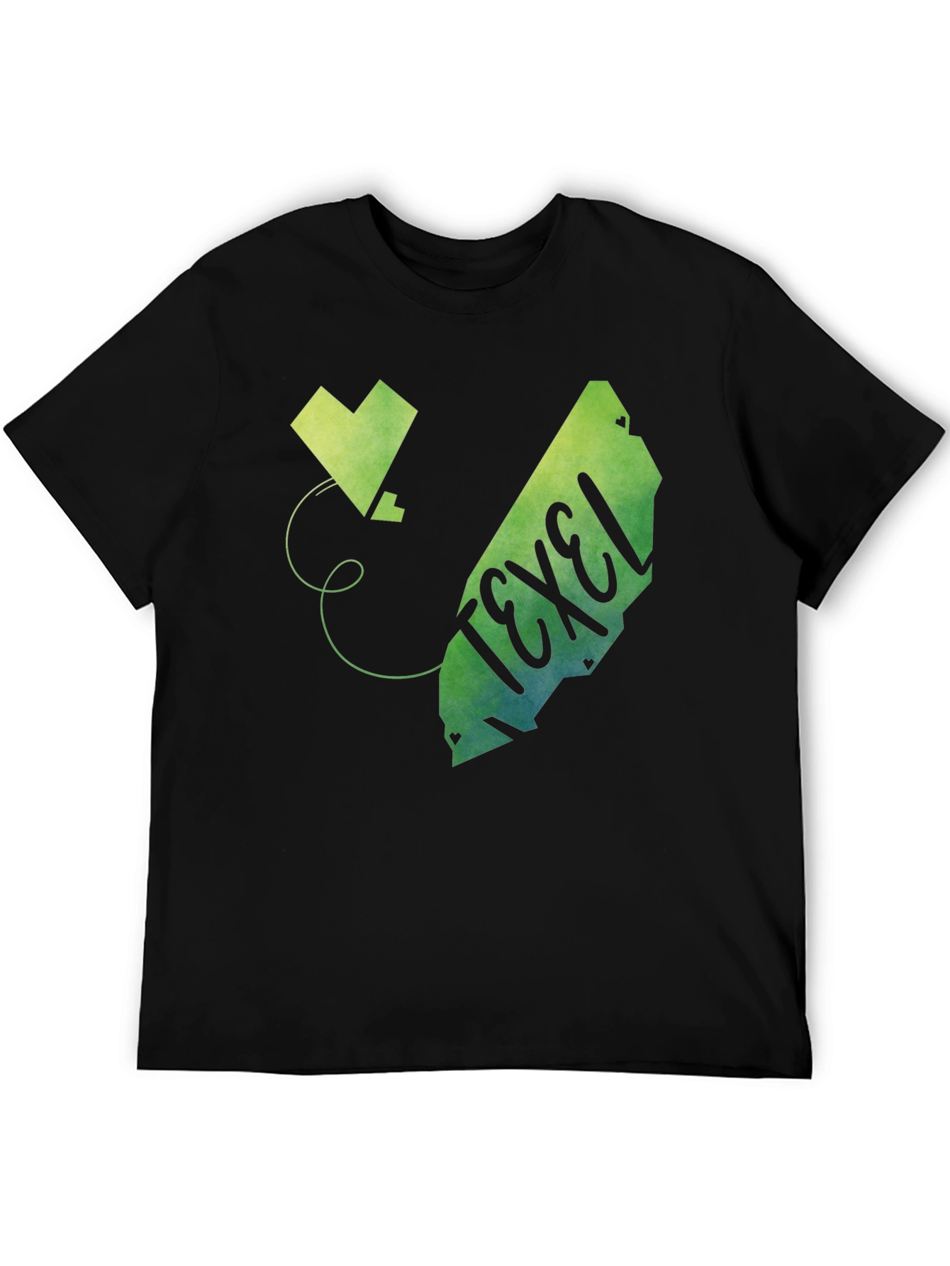 Texel Island Black T-Shirt with Graphic Print