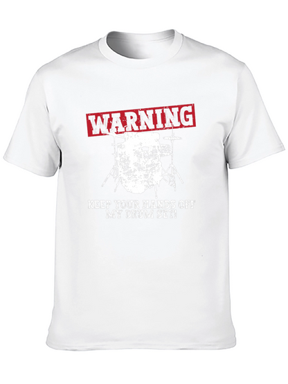 Warning Keep Hands Off Drum Set T-Shirt