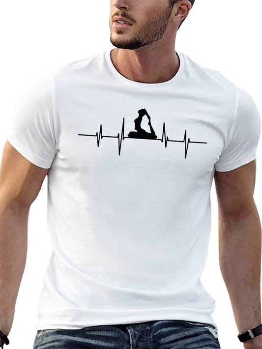 Yoga Heartbeat T-Shirt - Stylish Fitness Apparel