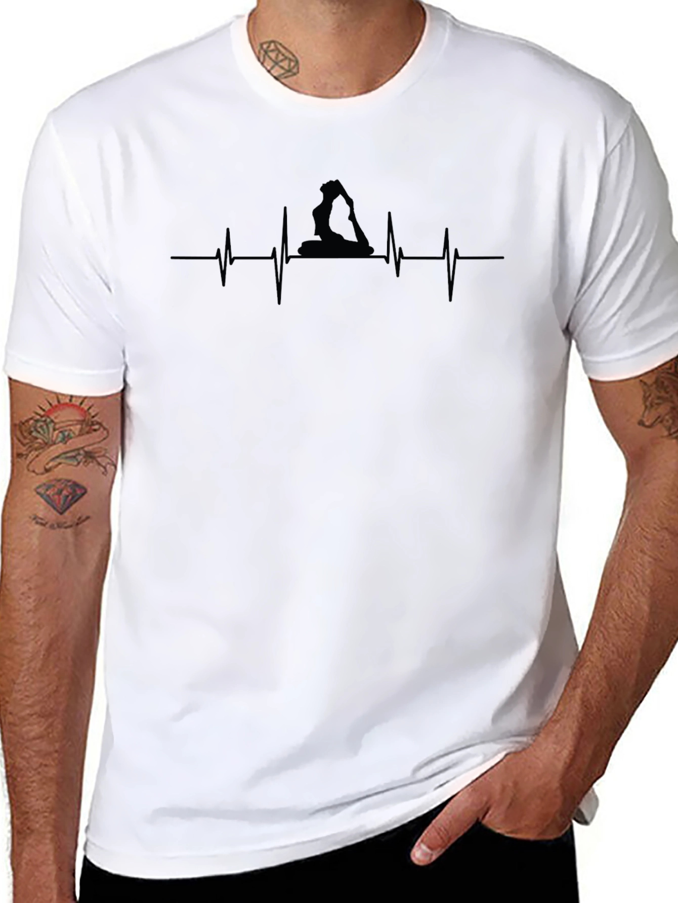 Yoga Heartbeat T-Shirt - Stylish Fitness Apparel