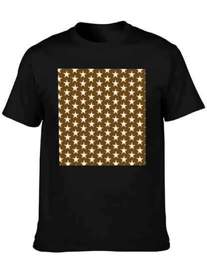 Star Pattern Black T-Shirt