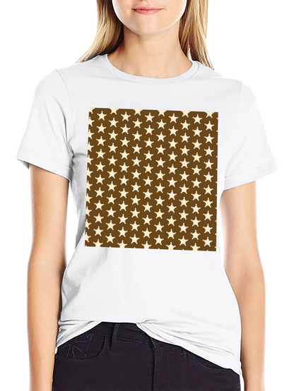 Star Pattern Black T-Shirt