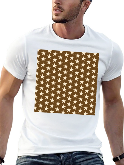 Star Pattern Black T-Shirt