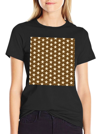 Star Pattern Black T-Shirt