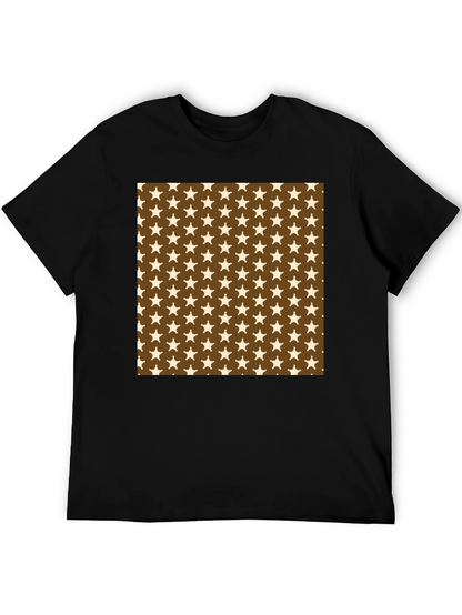 Star Pattern Black T-Shirt