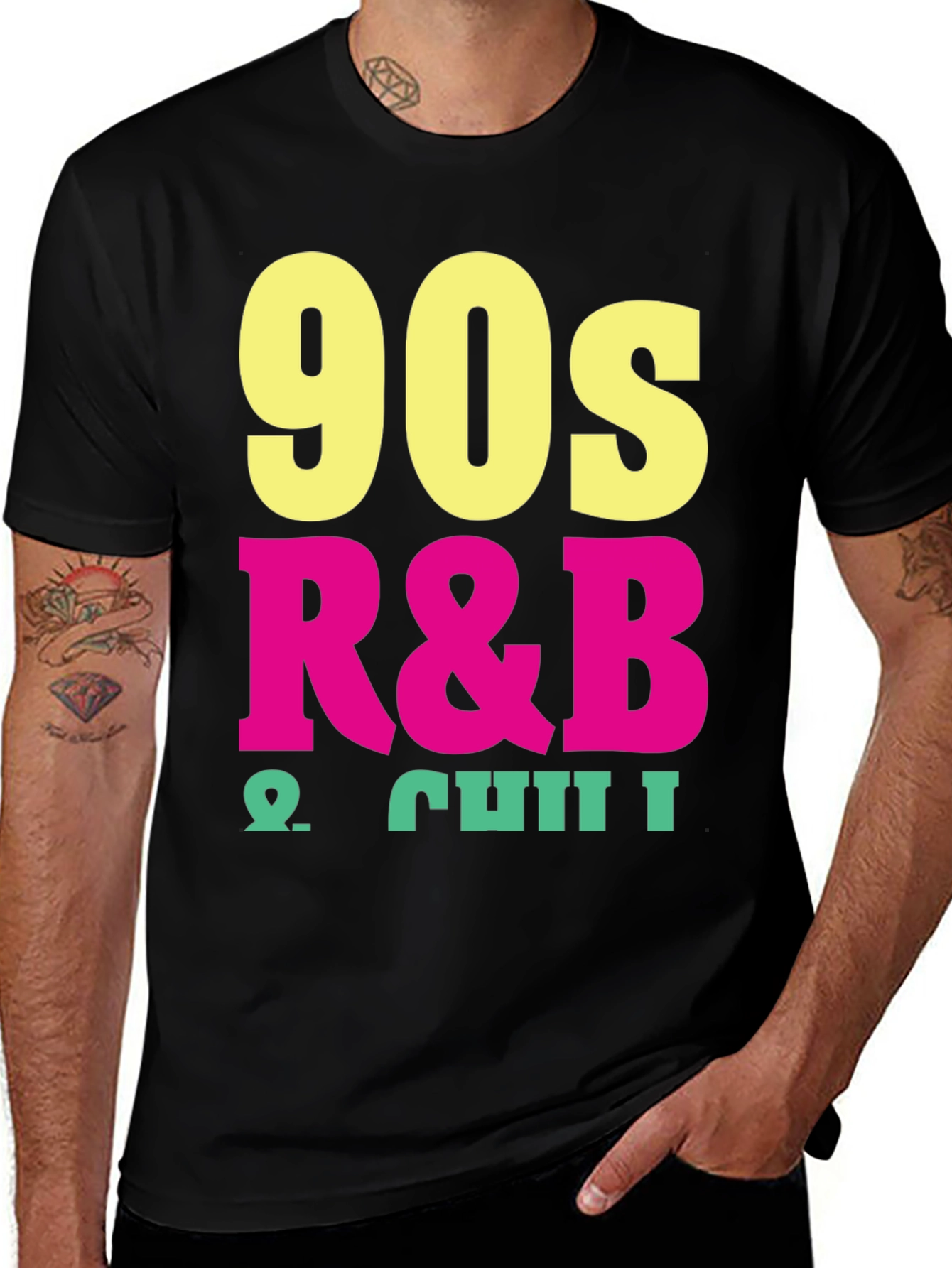 90s R&B & Chill Black T-Shirt