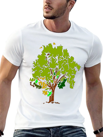 Tree Graphic Black T-Shirt - Nature Inspired Design