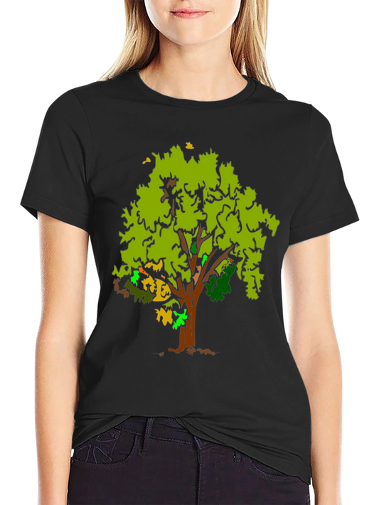 Tree Graphic Black T-Shirt - Nature Inspired Design