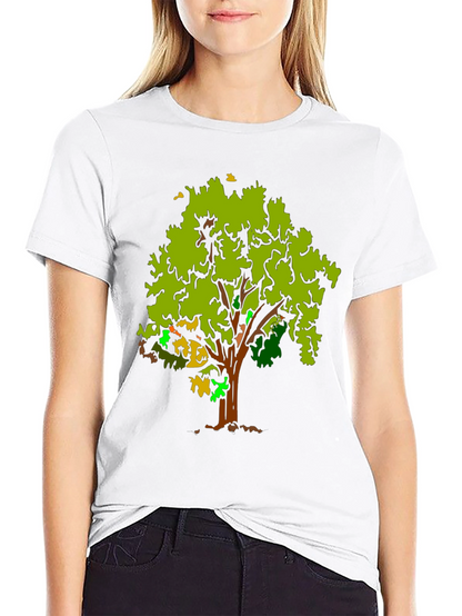 Tree Graphic Black T-Shirt - Nature Inspired Design
