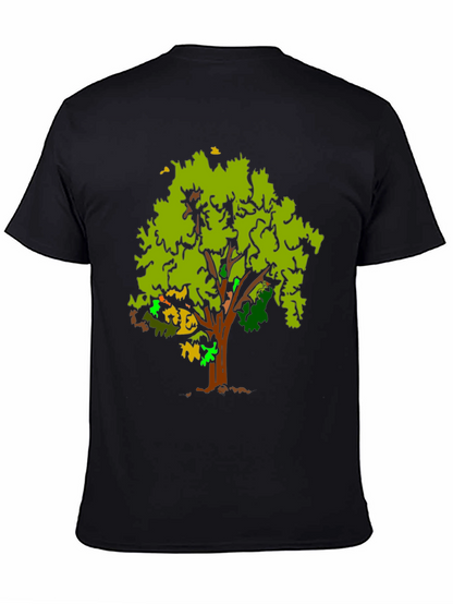 Tree Graphic Black T-Shirt - Nature Inspired Design