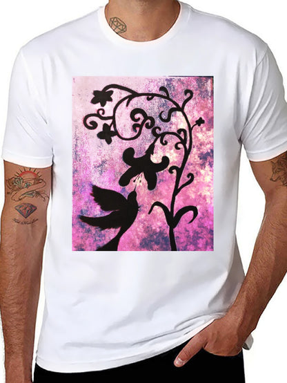 Bird & Floral Silhouette Graphic Tee