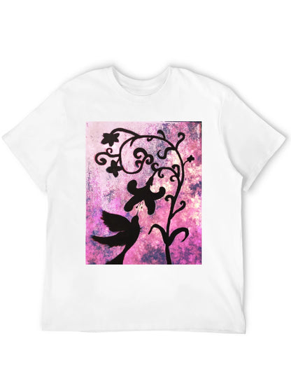 Bird & Floral Silhouette Graphic Tee